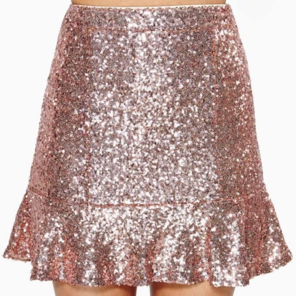 Rose Gold Sequin Skirt